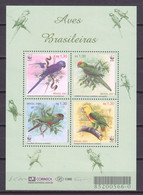Brasil Brazil 2001 Mi 3150-3153 MNH WWF - PARROT BIRDS - Unused Stamps