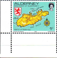 Aldeney-Aurigny Poste N** Yv:  1/12 Série Courante Coin D.feuille - Alderney