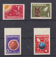 Espace - Satellites - Chien Laika - Albanie - Yvert 585 / 88 ** - NON Dentelés - Valeur 50,00 Euros - - Albania