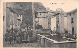 MERIAL (Aude) - La Place - Fontaine - Voyagé 1918 (2 Scans) - Otros & Sin Clasificación