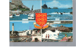 ROYAUME UNI - ILE DE JERSEY - Mont Orgueil Corbiere Havre Des Pas Greve De Lecq Plage 1975 - Autres & Non Classés