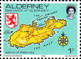 Aldeney-Aurigny Poste N** Yv:  1/12 Série Courante - Alderney