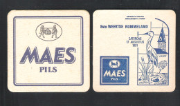 Bierviltje - Sous-bock - Bierdeckel : MAES PILS - 8 Ste WEERTSE ROMMELAND - 1991   (B 861) - Bierdeckel