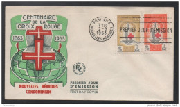 NOUVELLES HEBRIDES - CROIX ROUGE - RED CROSS / 1963 - # 1979/200 SUR ENVELOPPE FDC / COTE 6.50 €  (ref 5355) - Storia Postale