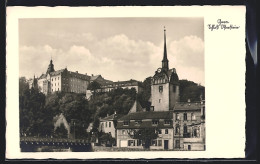 AK Gera, Teilansicht Mit Schloss Oberstein  - Gera