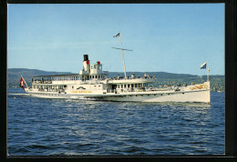 AK Raddampfer Stadt Rapperswil Auf Dem Zürichsee  - Autres & Non Classés