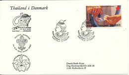 Thailand Cover With RED CROSS Stamp Stampexhibition Thailand In Denmark With More Cancels - Rotes Kreuz