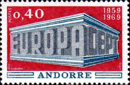 Andorre (F) Poste N** Yv:194/195 Europa Cept Temple - Ongebruikt
