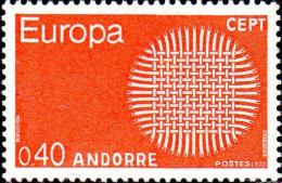 Andorre (F) Poste N** Yv:202/203 Europa Cept Tissage En Forme De Soleil - Ungebraucht