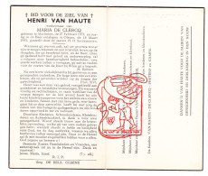 DP Henri Van Haute ° Machelen Zulte 1873 † Olsene 1953 X Maria De Clercq // Six Cnudde Peeters Campe - Images Religieuses