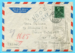 Brief Von Seengen Nach Sao Paulo 1952 - Briefe U. Dokumente