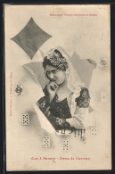 AK Dame De Carreau  - Playing Cards