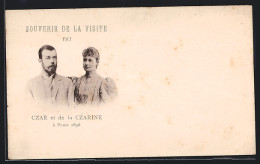 AK Paris, Zar Nikolaus II. Und Gattin Zu Besuch 1896  - Familles Royales