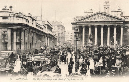 ROYAUME UNI - London - The Royal Exchange And Bank Of England - LL - Animé - Carte Postale Ancienne - Autres & Non Classés