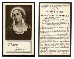 Marie-Louise Vanpoucke Van Poucke Télesphore Vanackere Ackere Lichtervelde Kuurne Cuerne 1931 Doodsprentje Bidprentje - Obituary Notices