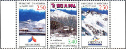 Andorre (F) Poste N** Yv:429A Mi:450Str Ski à Pal Bord De Feuille (Thème) - Ski