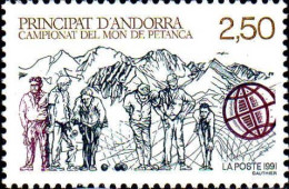 Andorre (F) Poste N** Yv:407 Mi:428 Championnat Du Monde De Pétanque (Thème) - Petanca