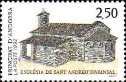 Andorre (F) Poste N** Yv:415 Mi:436 Església De Sant Andreu D'Arinsal (Thème) - Eglises Et Cathédrales