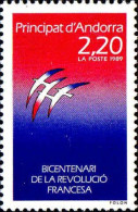 Andorre (F) Poste N** Yv:376 Mi 397 Bicentenari De La Revolucio Francesa Folon (Thème) - Franse Revolutie