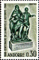 Andorre (F) Poste N** Yv:181 Mi:201 Centenaire De La Nouvelle Réforme (Thème) - Sculpture