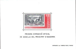 Andorre (F) Bloc N** Yv:1 Mi 1 Primera Exposicio Oficial De Segells (Thème) - Briefmarkenausstellungen