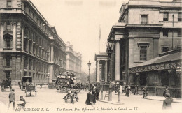 ROYAUME UNI - London - The General Post Office And St Martin's Le Grand - LL - Animé - Carte Postale Ancienne - Andere & Zonder Classificatie