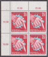 1980 , Mi 1632 ** (5) -  4er Block Postfrisch - Kampf Dem Rheuma - Nuevos