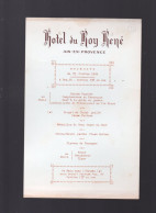 Ax En Provence (13) Menu HOTEL DU ROY RENE 23 Octobre 1964  (M6524 /D) - Menus