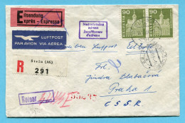 Expressbrief Von Stein Nach Prag 1964 - Retour - Cartas & Documentos