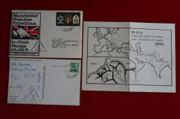 1970 Manchester Nepalese Nampa Expedition Rare Complet Cover + Cards Signed 6 Climbers Mountaineering Himalaya Escalade - Sportlich