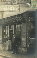 ASNIERES - Epicerie ARNOLD Vins - Les Patrons Sur Le Pas De La Porte - Très Rare Carte-photo - Asnieres Sur Seine