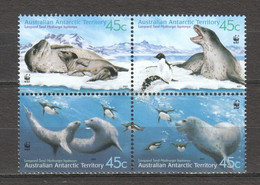 Australian Antarctic Territory 2001 Mi 145-148 MNH WWF - SEA LEOPARDS - Ongebruikt