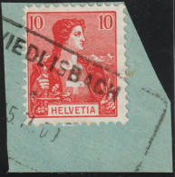 Heimat BE Wiedlisbach 1909-02-15 Aushilfsstempel Auf Briefstück - Oblitérés