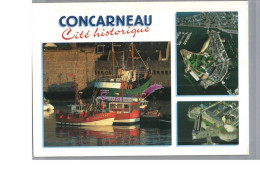 CONCARNEAU 29 - Le Port Et La Ville Close Bateau De Pêche Vue Aérienne - Concarneau