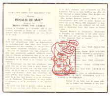 DP Rosalie De Smet ° Machelen Zulte 1868 † Olsene 1957 Van Luchene Van Hove Quintyn Caluwé Aelvoet Tant Coene Roobroeck - Devotion Images