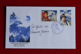 Signed Bernardo Guarachi 10 Anos Conquista Del Everest Bolivia Fdc Bolivie Himalaya Mountaineering Escalade Alpinisme - Sportspeople