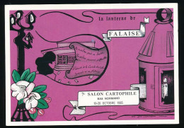 CPSM / CPM 10.5 X 15 Calvados FALAISE 7° Salon Cartophile 19/-0-1985 La Lanterne Illustrateur Jean Clerembaux - Falaise