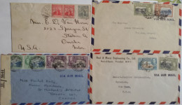 TRINIDAD & TOBAGO- 6 Lettres (enveloppes) Dont 2 Censurées - 4 Photos - Trinidad Y Tobago