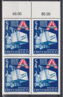 1980 , Mi 1633 ** (3) -  4er Block Postfrisch - Förderung Des österreichischen Exports - Nuevos