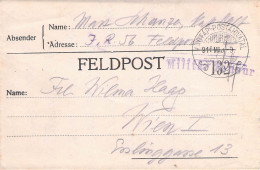 Censored Austro-Hungarian Field Post WW1 From Ukraine/Poland (Bukowina) - K.u.K Infanterie Regiment Nr. 56 Posted Feldpo - Militares