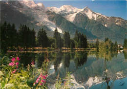  74 - REFLET DU GLACIER DES BOSSONS ET DU MONT BLANC DANS LE LAC DES GAILLANDS - Chamonix-Mont-Blanc