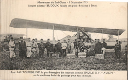 Manoeuvres Du Sud-Ouest - Sergent Aviateur Bridoux Faisant Son Plein D'essence Automobiline à Brive - 1919-1938: Entre Guerras