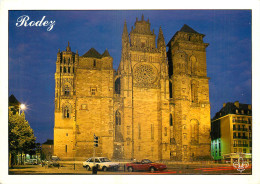  12 -  RODEZ - LA CATHEDRALE NOTRE DAME - LA NUIT - Rodez