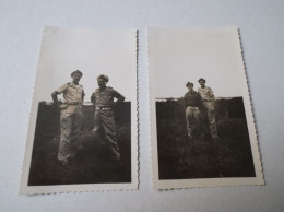 Lot De 12 Photos Provenant D'un Album Souvenir D'extrême Orient - Uniformes