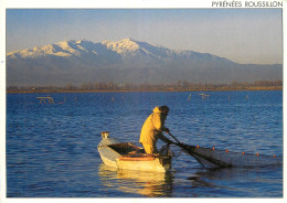  66 - PYRENEES ROUSSILLON - PECHEUR POANT SES FILETS - L'ETANG DU CANET - Autres & Non Classés