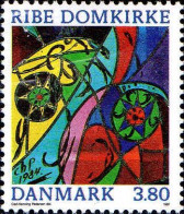 Danemark Poste N** Yv: 895 Mi:892 Ribe Domkirke Carl-Henning Pedersen Vitrail (Thème) - Glas & Fenster