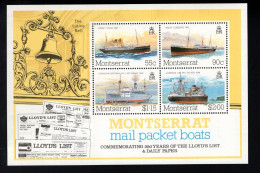 2037539192 1984 SCOTT 542A   (XX) POSTFRIS MINT NEVER HINGED   - MAIL PACKET BOATS - Montserrat