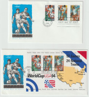 USA FDC 1994 FIFA World Cup Football Souvenir Sheet + Set. Two FDC. Postal Weight 0,04 Kg. Please Read Sales Conditions - 1994 – États-Unis