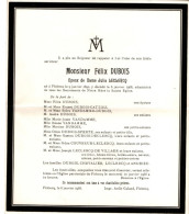 Flobecq 1899 - Bois De Lessines 1974 , Gaston Dubois - Obituary Notices