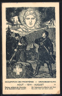 Künstler-AK Occupation Des Frontières - Grenzbesetzung 1914, Helvetia  - Andere & Zonder Classificatie